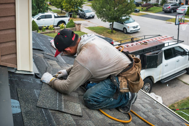 Professional Flat Roof Repair technician working in Angie, LA